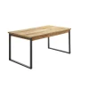 IDE - Eettafel San Remo - Massief - Mangohout/Zwart - 160x77x90cm | Belga Meubelen Discount
