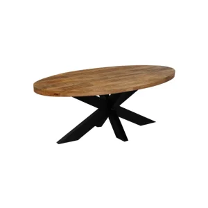 IDE - Ovale Salontafel Spider – Massief - 120x60cm | Belga Meubelen Outlet