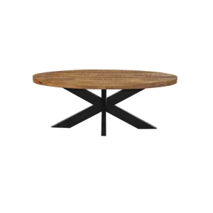 IDE - Ovale Salontafel Spider – Massief - 120x60cm | Belga Meubelen Outlet