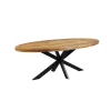 IDE - Ovale Tafel Spider - Massief - 230x100x76cm | Belga Meubelen Outlet