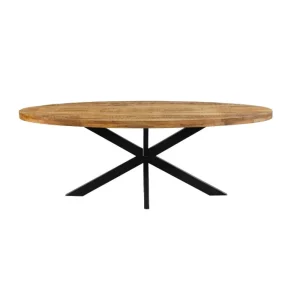 IDE - Ovale Tafel Spider - Massief - 180x100x76cm | Belga Meubelen Online