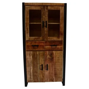 IDE - Vitrine Sohoto - Massief - Mangohout - 115x180x45cm | Belga Meubelen Best