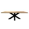 IFE - Eettafel Charles - Ster-poot - Massief - Donkere Eik/Zwart - 240x77x100cm | Belga Meubelen Clearance