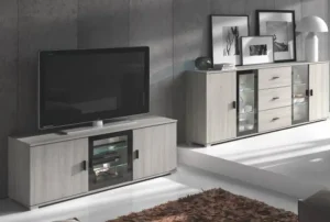 JAD - TV-Meubel Michael - Grijze Eik - 140x52x45cm | Belga Meubelen Best