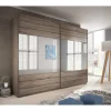 Kleerkast Galaxy - Schuifdeuren - Donkere Eik - 270x210x61cm | Belga Meubelen Online