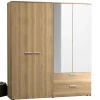 Kleerkast Opus - 4 deuren - Eiken - 200x55x229cm | Belga Meubelen Fashion