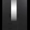Kleerkast Orleans 3D zwart | Belga Meubelen Hot