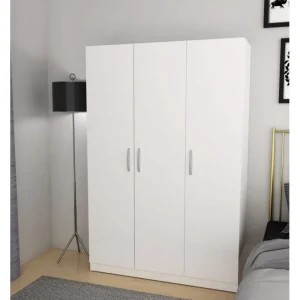 Kleerkast Snow - 3 draaideuren - Wit - 120x180x40cm | Belga Meubelen Hot