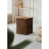 Kruk Kart Karton - Donker Bruin - 42x36x42cm | Belga Meubelen Sale