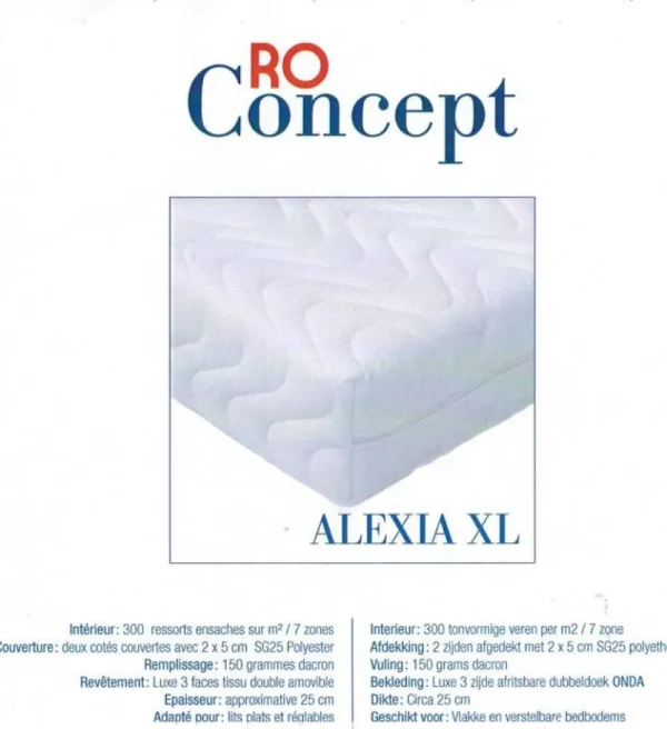 Matras Alexia XL - Pocketveren - 160x25x200cm | Belga Meubelen Clearance