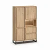 Meubar - Barkast Natural - BAR1 - K545 - Millenium Eik - 127x202x49cm | Belga Meubelen Outlet
