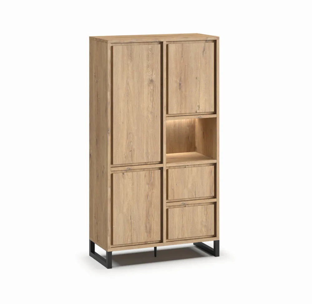 meubar__barkast_natural___0.webp Meubar - Barkast Natural - BAR2 - K545 - Millenium Eik - 109x202x49cm | Belga Meubelen Hot