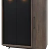 Meubar - Barkast Trentino - BAR6 - K677 - Golden oak/Matt black - 131x167x50cm | Belga Meubelen Discount