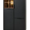 Meubar - Barkast Veneto - BAR6 - K717 - Elegant black/Old teak - 113x192x50cm | Belga Meubelen Sale