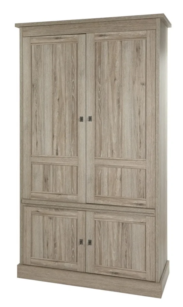 Meubar - Barkast York - BAR1 - K550 - Crystal oak light - 122x222x50cm | Belga Meubelen Fashion
