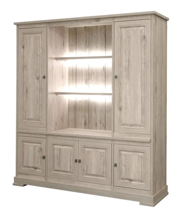 Meubar - Bibliotheek Kent - WB8 - K540 - Millenium oak light - 197x211x50cm | Belga Meubelen Discount