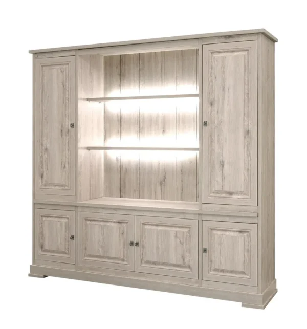 Meubar - Bibliotheek Kent - WB7 - K540 - Millenium oak light - 222x211x50cm | Belga Meubelen Fashion