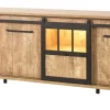Meubar - Dressoir Alcatraz - DR6 - K661 - Oranje Teakhout/Zwart - 238x90x50cm | Belga Meubelen Outlet