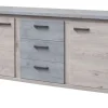 Meubar - Dressoir Courtrai - DR7 - K540B - Millenium eik licht grijs - 226x86x50cm | Belga Meubelen Outlet