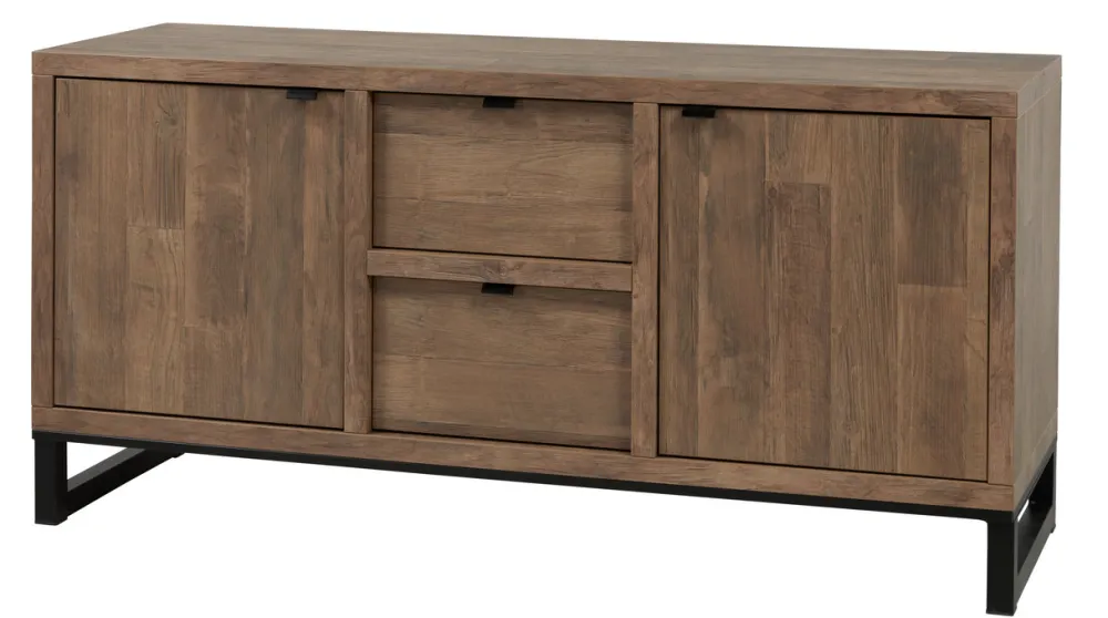 meubar__dressoir_jaipur___0-3.webp Meubar - Dressoir Jaipur - DR8 - K671 - Old teak/Matt black - 159x77x50cm | Belga Meubelen New