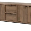 Meubar - Dressoir Jaipur - DR7 - K671 - Old teak/Matt black - 208x77x50cm | Belga Meubelen New