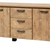 Meubar - Dressoir Olivia - DR7 - K662 - Oranje Teakhout/Staal look - 167x84x50cm | Belga Meubelen Sale