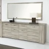 Meubar - Dressoir Stone - DR2 - K437 - Spint eik grijs/Marmer - 225x86x50cm | Belga Meubelen Clearance