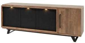 Meubar - Dressoir Trentino - DR7 - K677 - Golden oak/Matt black - 219x83x50cm | Belga Meubelen Hot