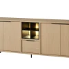 Meubar - Dressoir Veneto - DR7 - K726 - Elegant oak/Elegant black - 208x92x50cm | Belga Meubelen Best