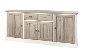 Meubar - Dressoir York - DR2 - K499 - Lariks/Kristal eik licht bruin - 216x90x50cm | Belga Meubelen Outlet