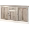 Meubar - Dressoir York - DR3 - K499 - Lariks/Kristal eik licht bruin - 172x90x50cm | Belga Meubelen Clearance