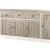 Meubar - Dressoir York - DR1 - K499 - Lariks/Kristal eik licht bruin - 259x90x50cm | Belga Meubelen Best