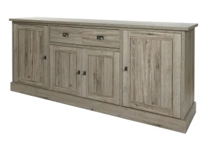 Meubar - Dressoir York - DR2 - K550 - Crystal oak light - 216x90x50cm | Belga Meubelen Online