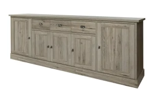 Meubar - Dressoir York - DR1 - K550 - Crystal oak light - 259x90x50cm | Belga Meubelen Fashion