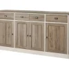 Meubar - Dressoir York - HB2 - K499 - Lariks/Kristal eik licht bruin - 215x112x50cm | Belga Meubelen Hot