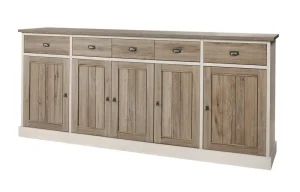 Meubar - Dressoir York - HB1 - K499 - Lariks/Kristal eik licht bruin - 259x112x50cm | Belga Meubelen Best