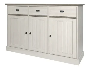 Meubar - Dressoir York - HB3 - K467 - Lariks/Kristal eik licht bruin - 172x112x50cm | Belga Meubelen Online