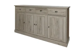 Meubar - Dressoir York - HB2 - K550 - Crystal oak light - 215x112x50cm | Belga Meubelen New