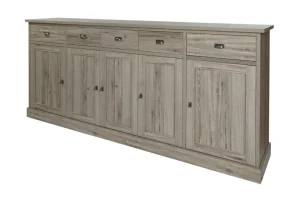 Meubar - Dressoir York - HB1 - K550 - Crystal oak light - 259x112x50cm | Belga Meubelen Fashion