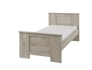 Meubar - Eenpersoonsbed Kent - LB090 - K540 - Millenium oak light - 100x89x214cm | Belga Meubelen Fashion