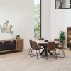 Meubar - Eetkamer Trentino E2 - 3-delige set - Eik/Zwart - Twee kleuren | Belga Meubelen Sale