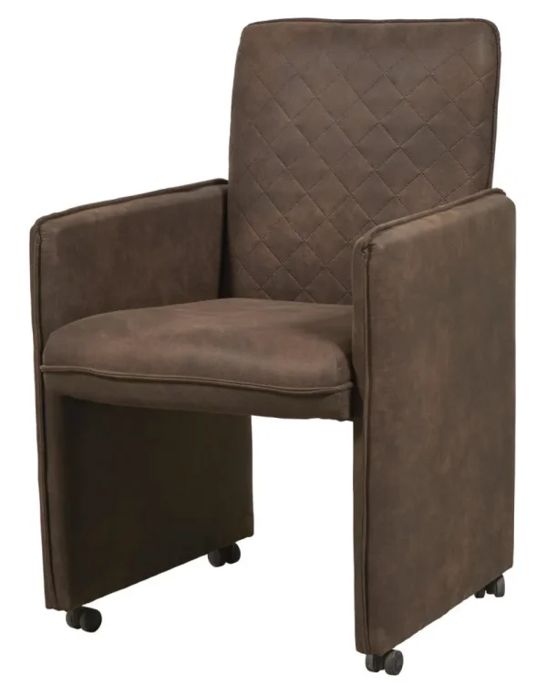 Meubar - Eetkamerstoel Billy - STBILLYF29 - Kunstleder - Donkerbruin - 50x86x45cm | Belga Meubelen Hot