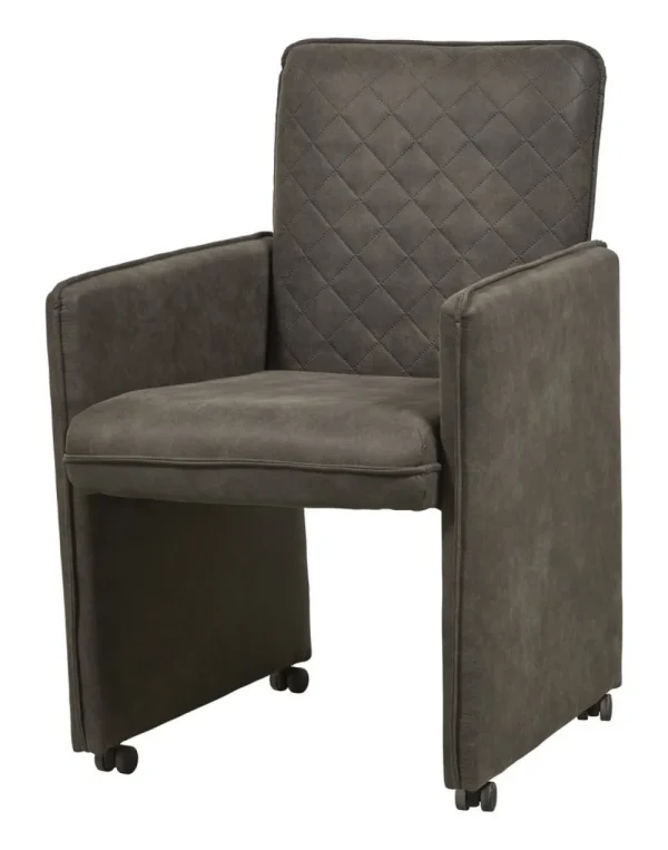 Meubar - Eetkamerstoel Billy - STBILLYF96 - Kunstleder - Antraciet - 50x86x45cm | Belga Meubelen Online