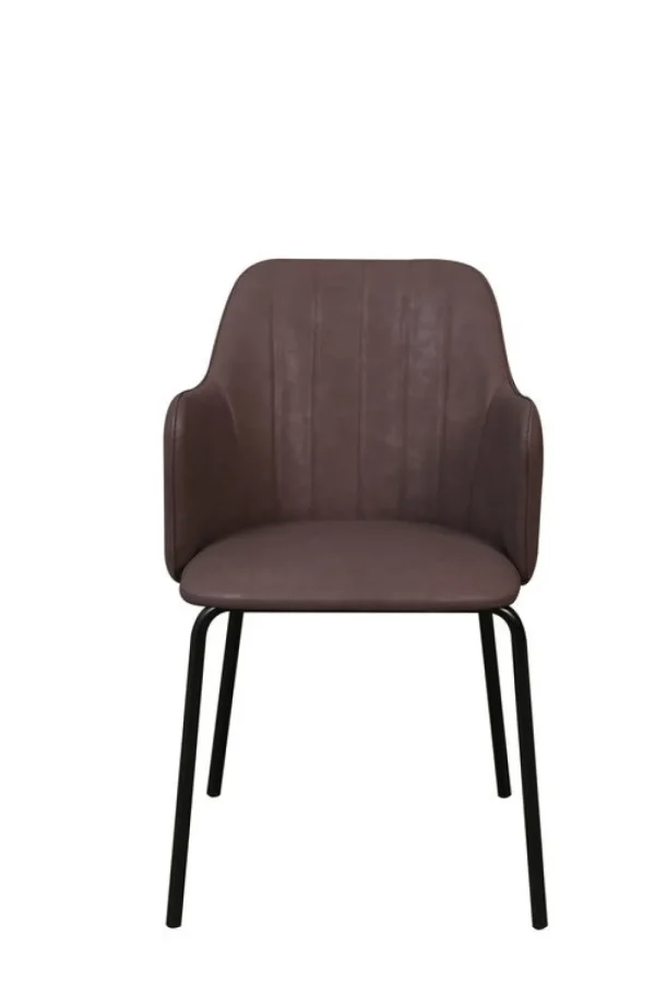 Meubar - Eetkamerstoel Flo - STFLO-K028-PU05 (min per2) - Kunstleder - Taupe - 54x85x60cm | Belga Meubelen Best