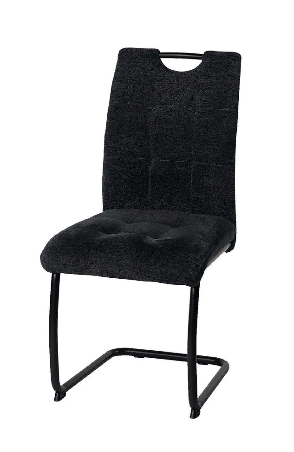 meubar__eetkamerstoel_kwa_0-1.webp Meubar - Eetkamerstoel Kwadro - STKWADRO-K028-R016 (min per2) - Boucle - Stof - Antraciet - 45x96x59cm | Belga Meubelen Clearance