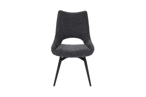 Meubar - Eetkamerstoel Monaco - STMONACO-K028-C464 (min per 2) - Stof - Antraciet - 64x94x54cm | Belga Meubelen Outlet