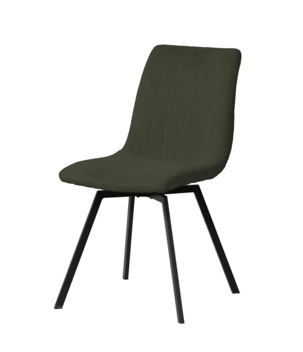 Meubar - Eetkamerstoel Puro - STPURO-K028-R078 (min per2) - Boucle - Stof - Groen - 46x85x62cm | Belga Meubelen Sale