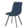 Meubar - Eetkamerstoel Puro - STPURO-K028-R086 (min per2) - Boucle - Stof - Blauw - 46x85x62cm | Belga Meubelen Sale