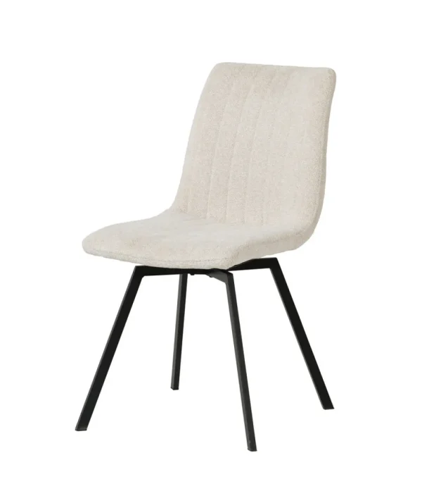 Meubar - Eetkamerstoel Puro - STPURO-K028-R022 (min per2) - Boucle - Stof - Wit - 46x85x62cm | Belga Meubelen Sale