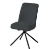 Meubar - Eetkamerstoel Tosca 1 - STTOSCA1-K028-R016 (min per2) - Boucle - Stof - Antraciet - 48x86x62cm | Belga Meubelen Clearance